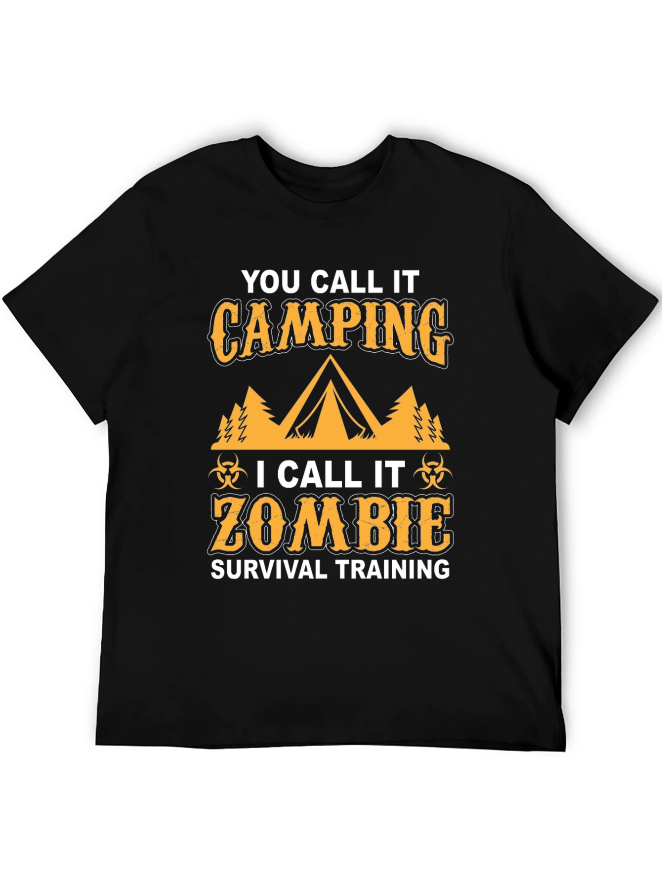 Zombie Survival Training Camping Graphic T-Shirt