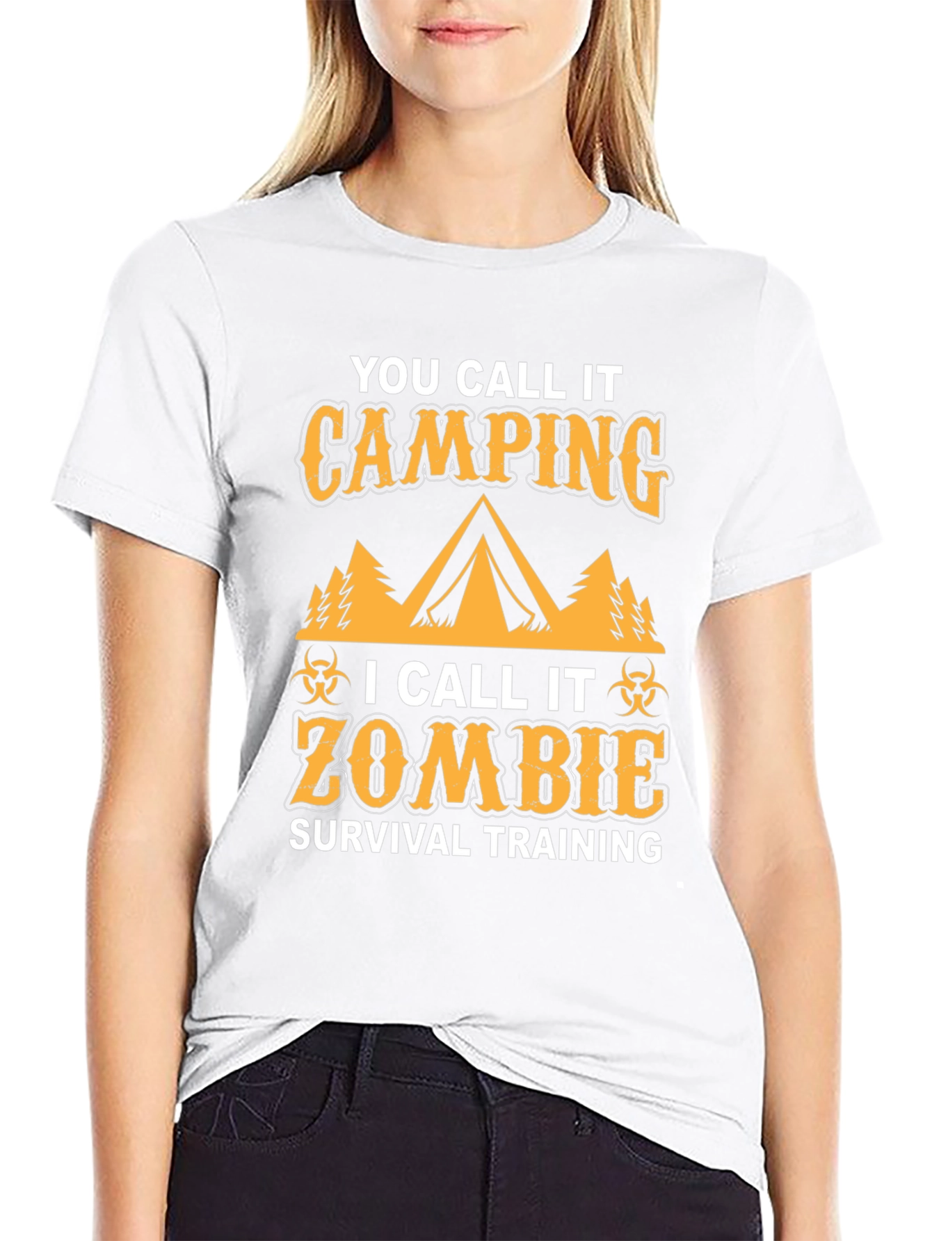 Zombie Survival Training Camping Graphic T-Shirt