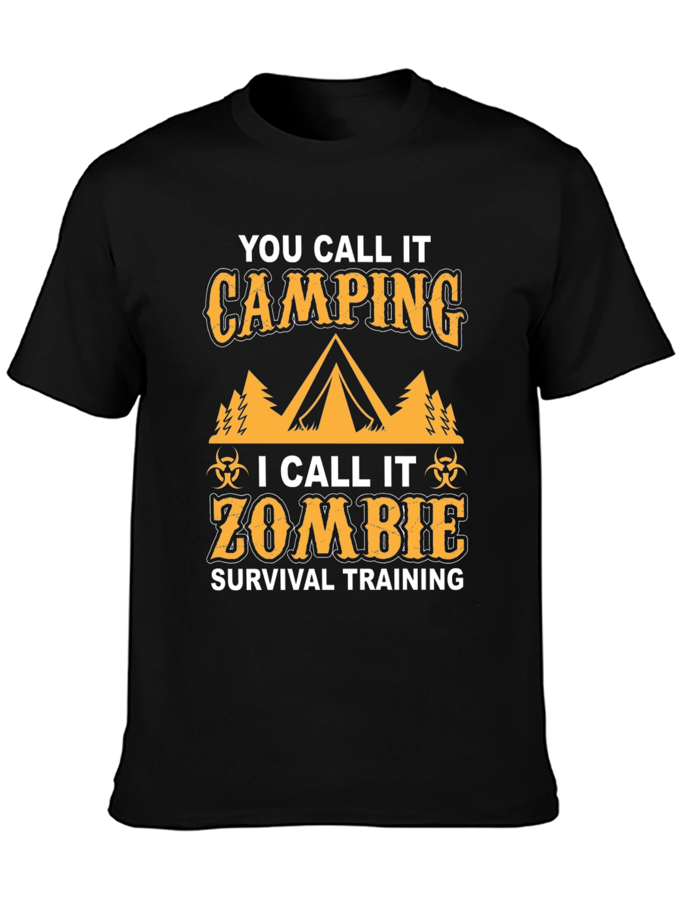 Zombie Survival Training Camping Graphic T-Shirt