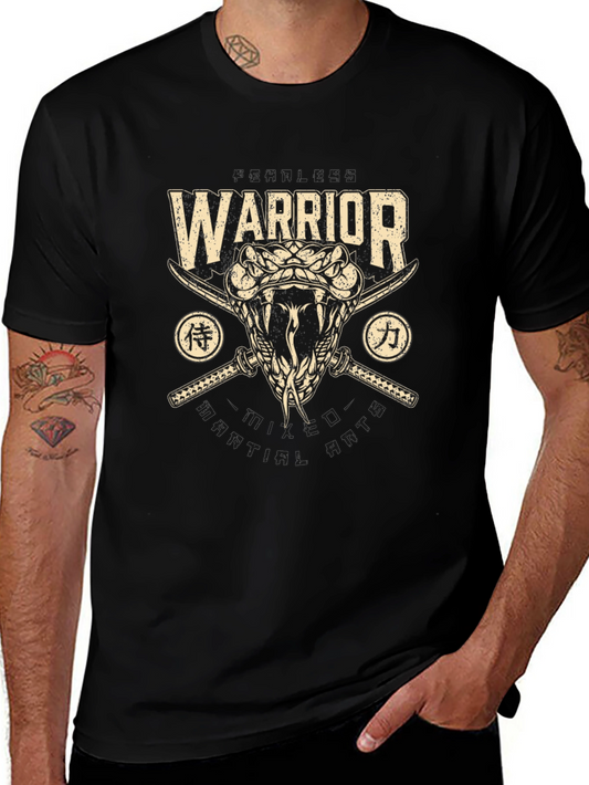 Warrior Snake Swords Graphic Tee