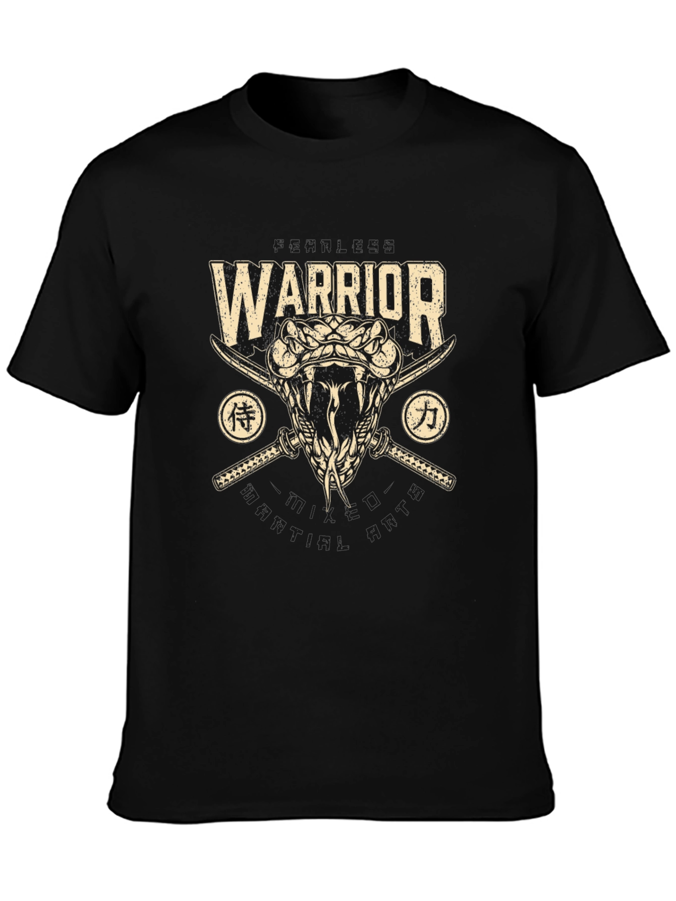 Warrior Snake Swords Graphic Tee