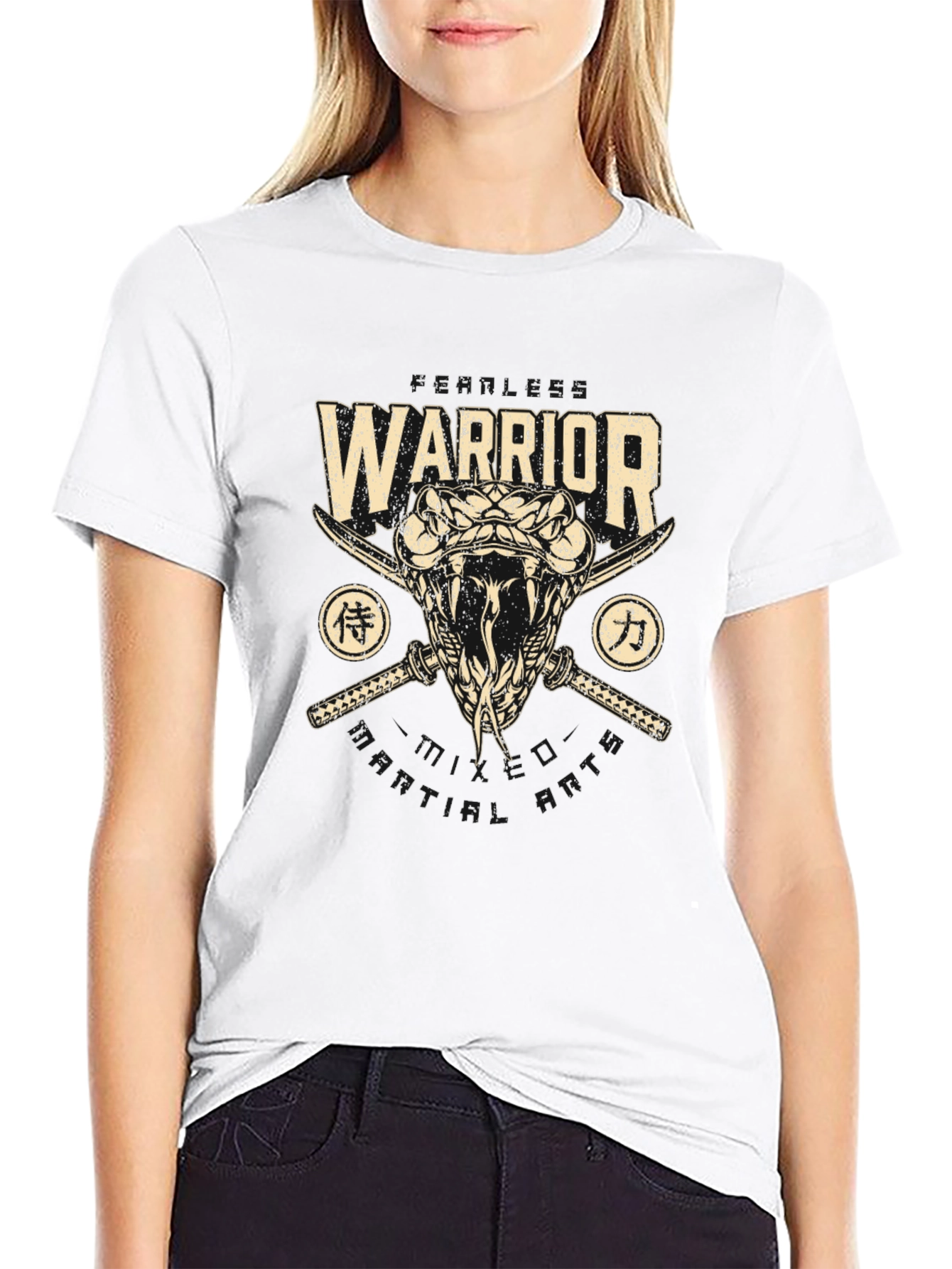 Warrior Snake Swords Graphic Tee