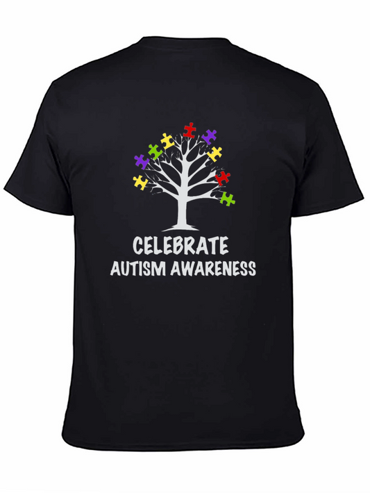Autism Awareness Puzzle Tree Graphic Tee