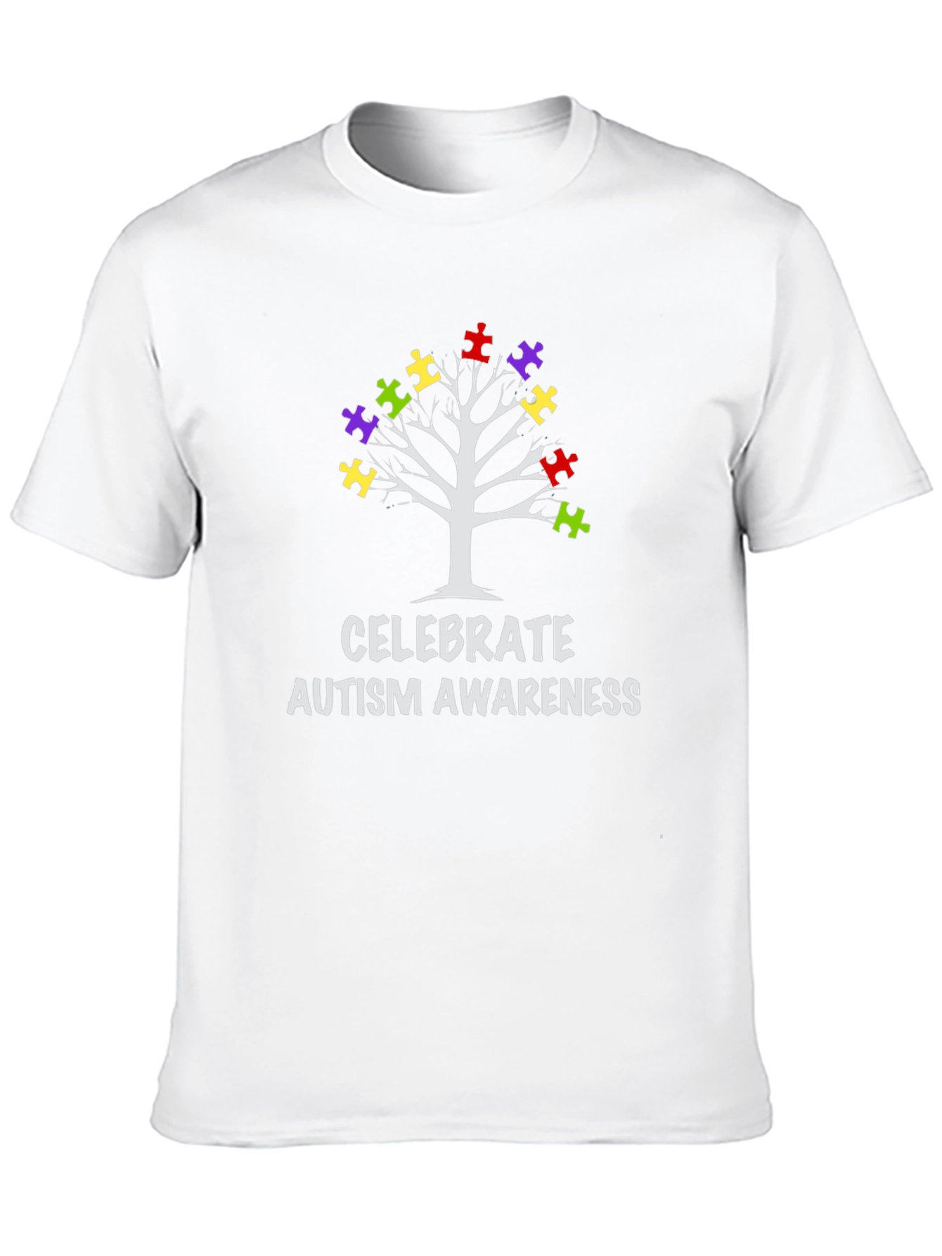 Autism Awareness Puzzle Tree Graphic Tee