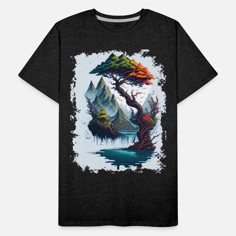 Landscape Mountains Tree Surreal