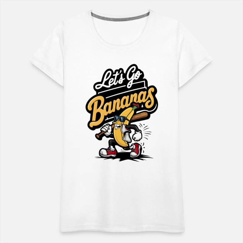 Let's Go Bananas Funny Banana Baseball Player Kids