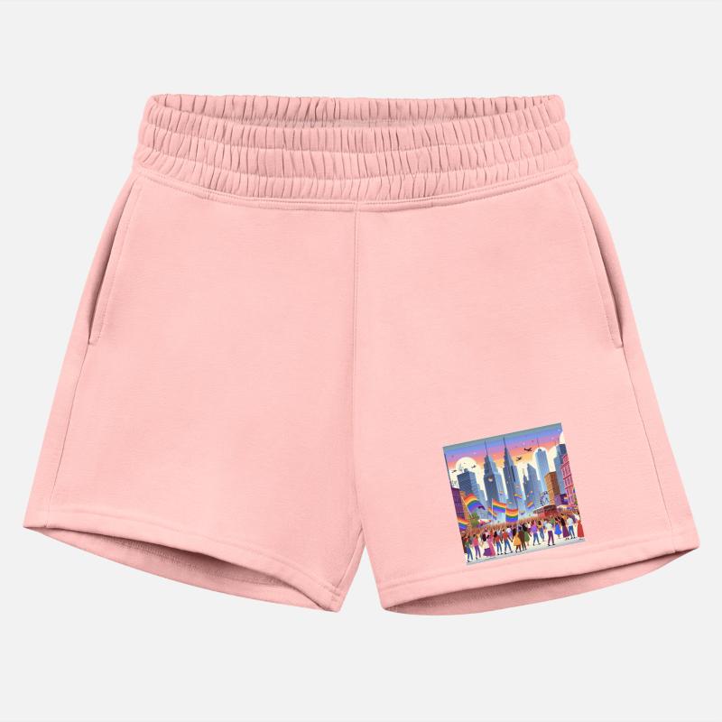 LGBTQ Pride Parade City Skyline