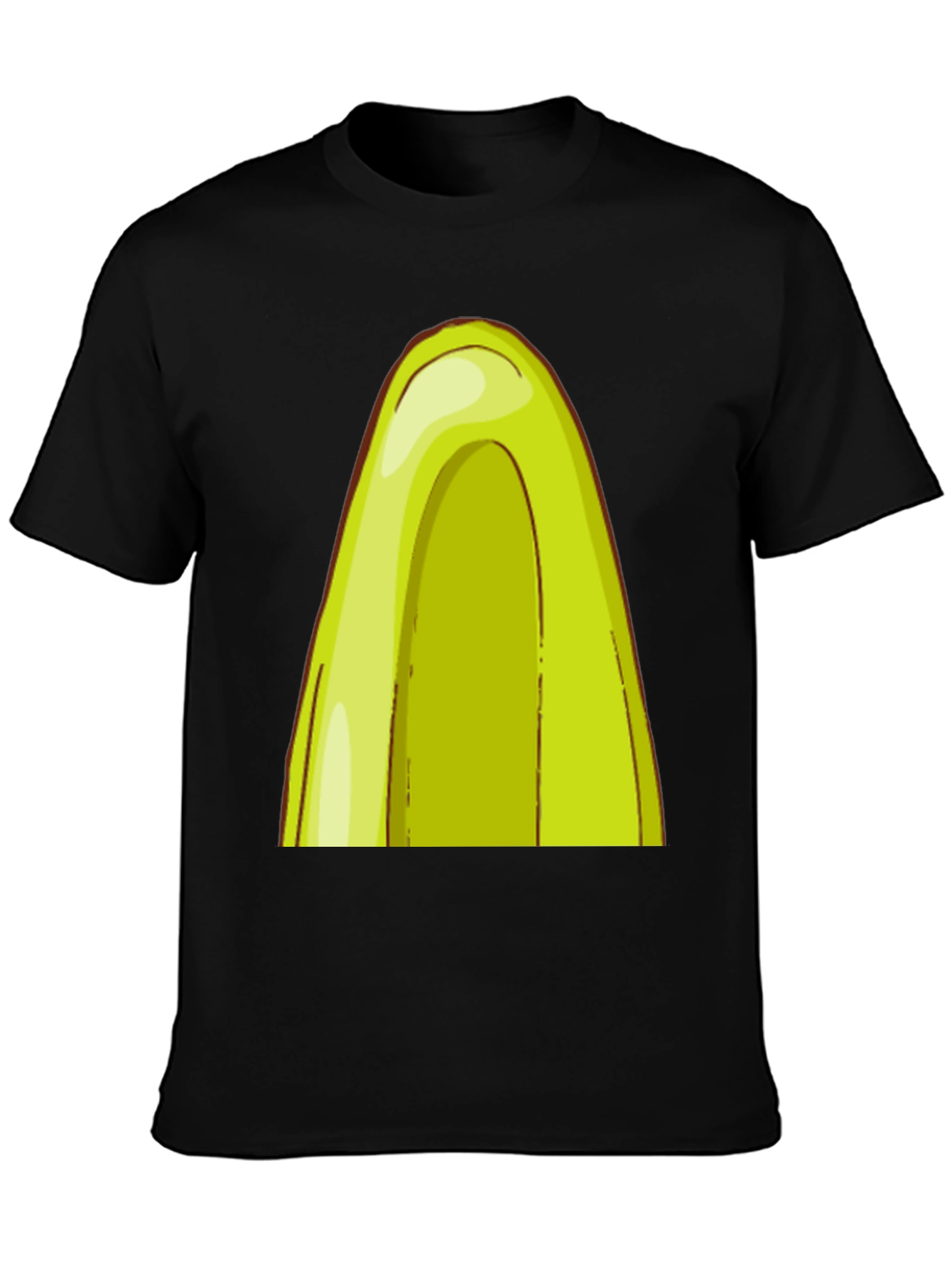 Avocado Slice Graphic Black T-Shirt