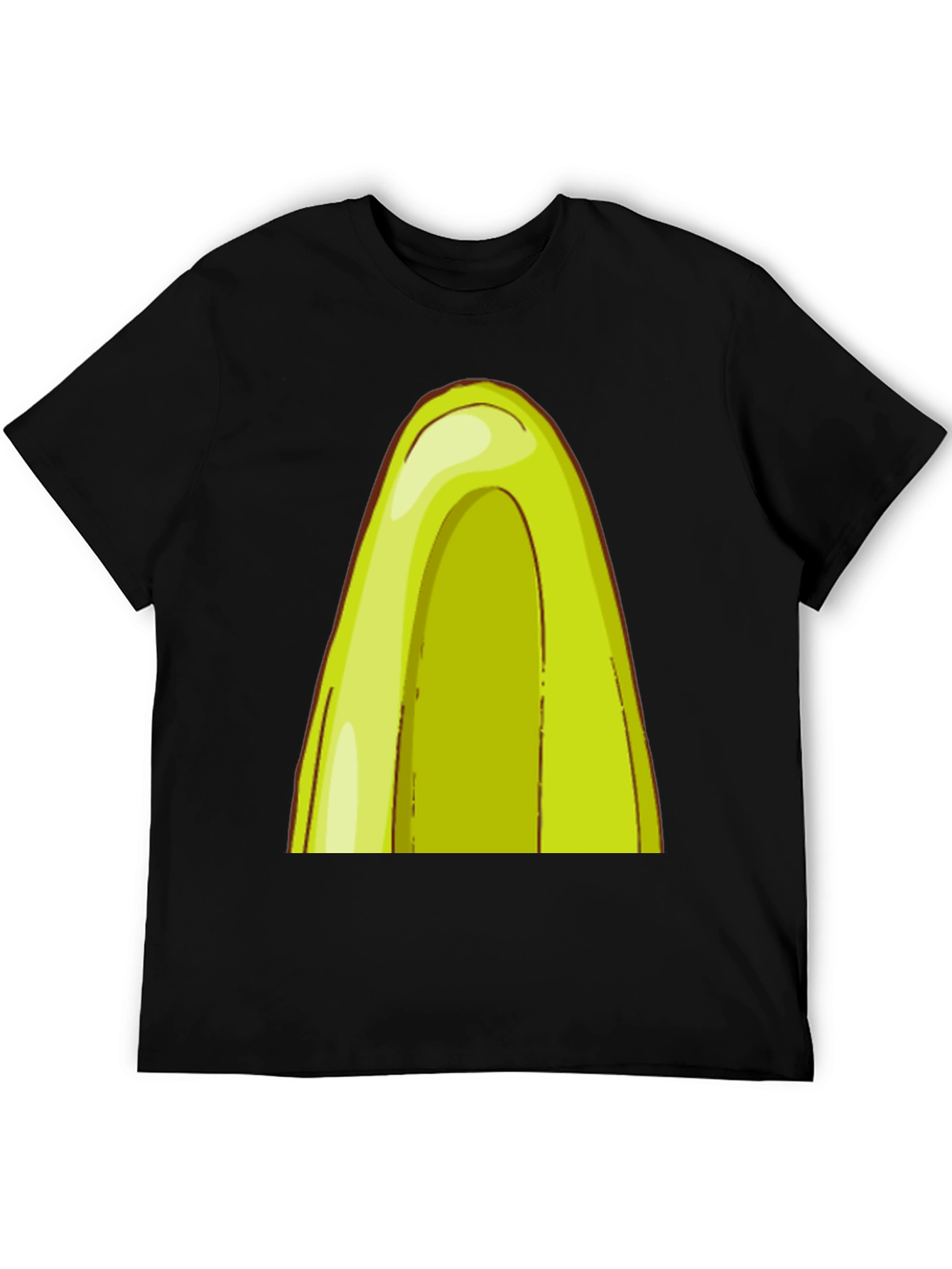 Avocado Slice Graphic Black T-Shirt
