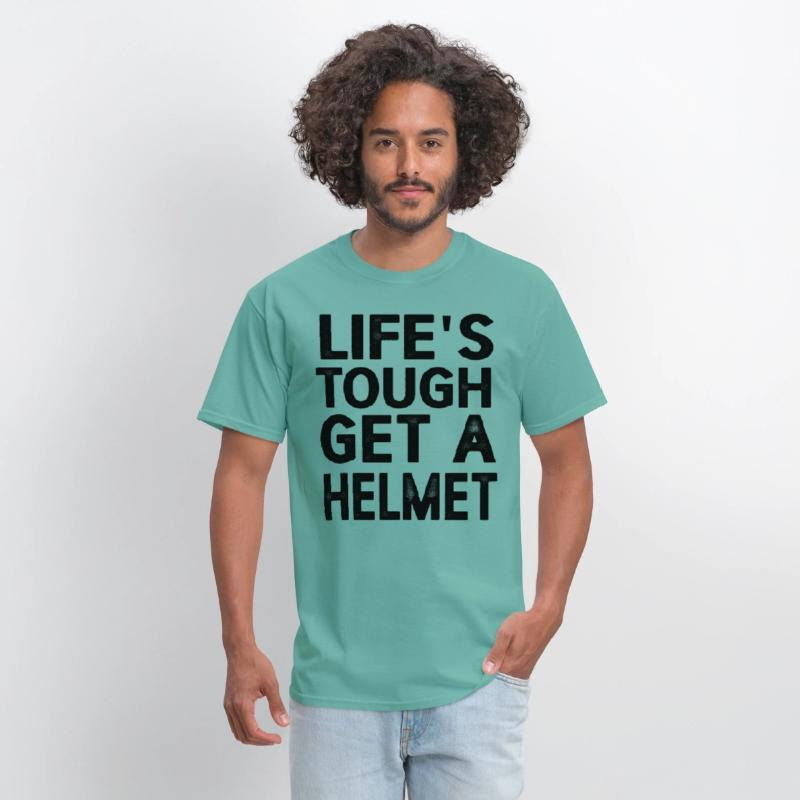 Life's Tough Get a Helmet Funny Vintage