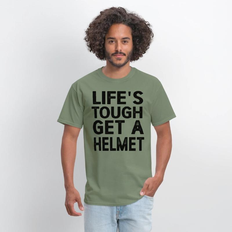 Life's Tough Get a Helmet Funny Vintage