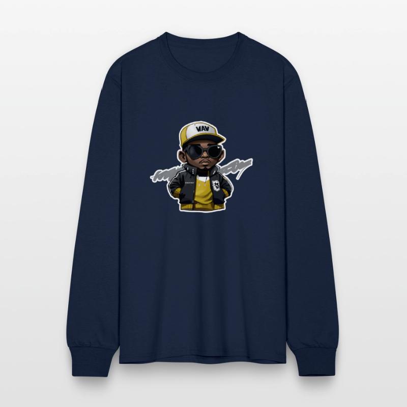 Little Hip Hop Head with Stroke (Yellow)