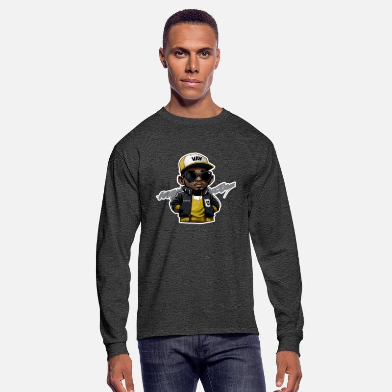 Little Hip Hop Head with Stroke (Yellow)