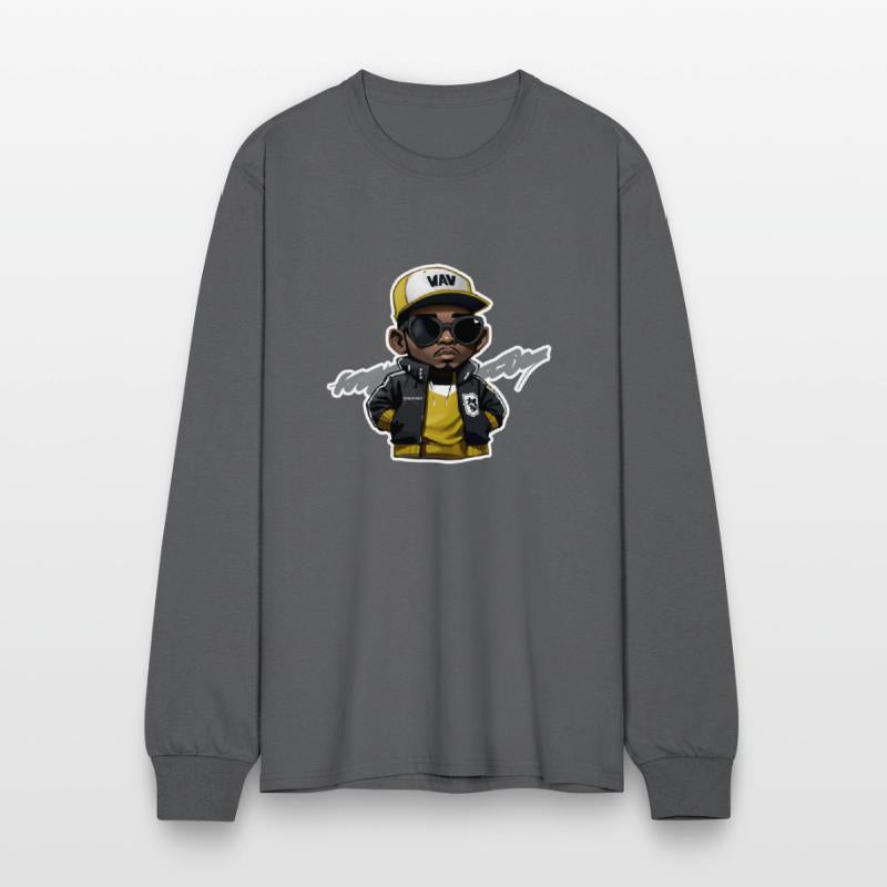 Little Hip Hop Head with Stroke (Yellow)