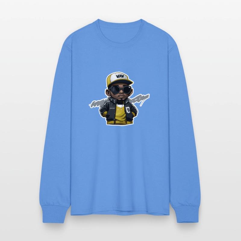 Little Hip Hop Head with Stroke (Yellow)