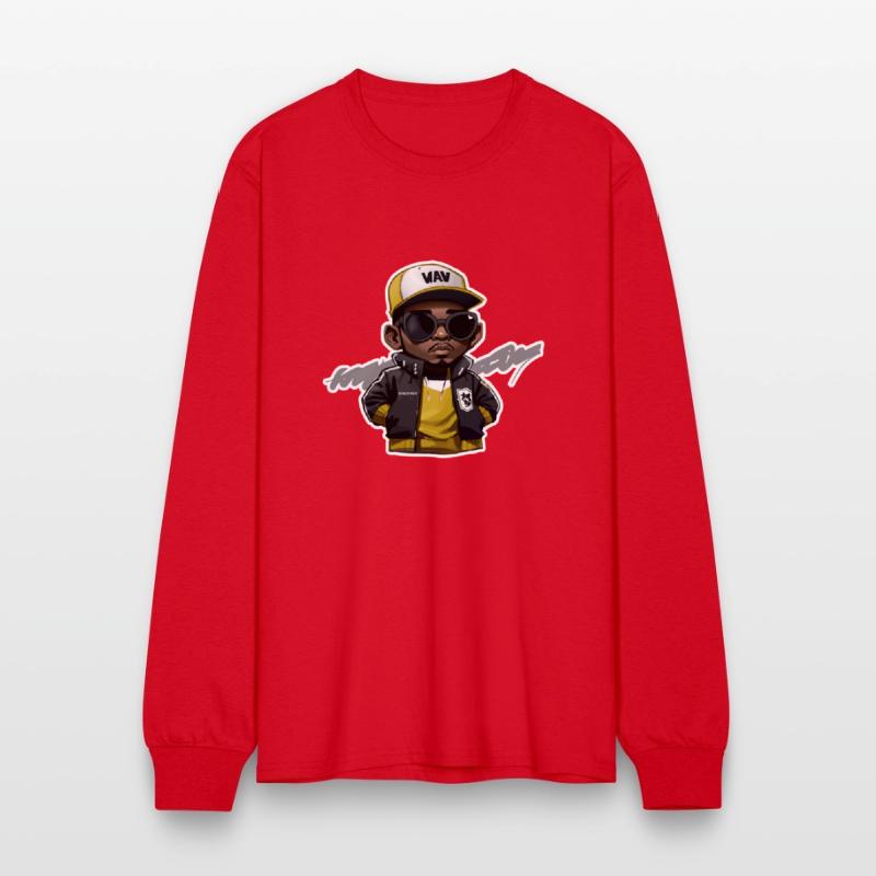 Little Hip Hop Head with Stroke (Yellow)