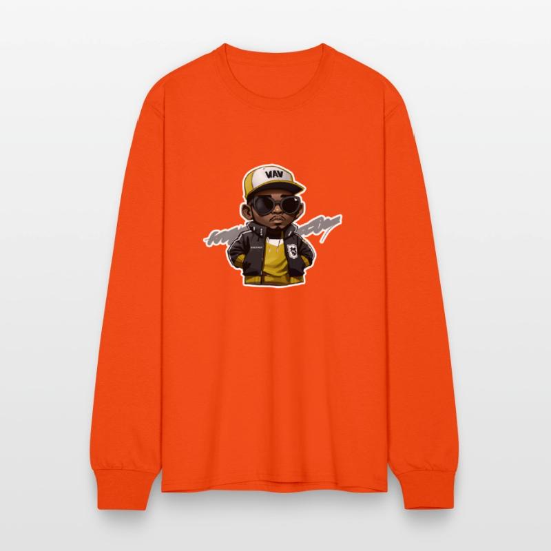 Little Hip Hop Head with Stroke (Yellow)