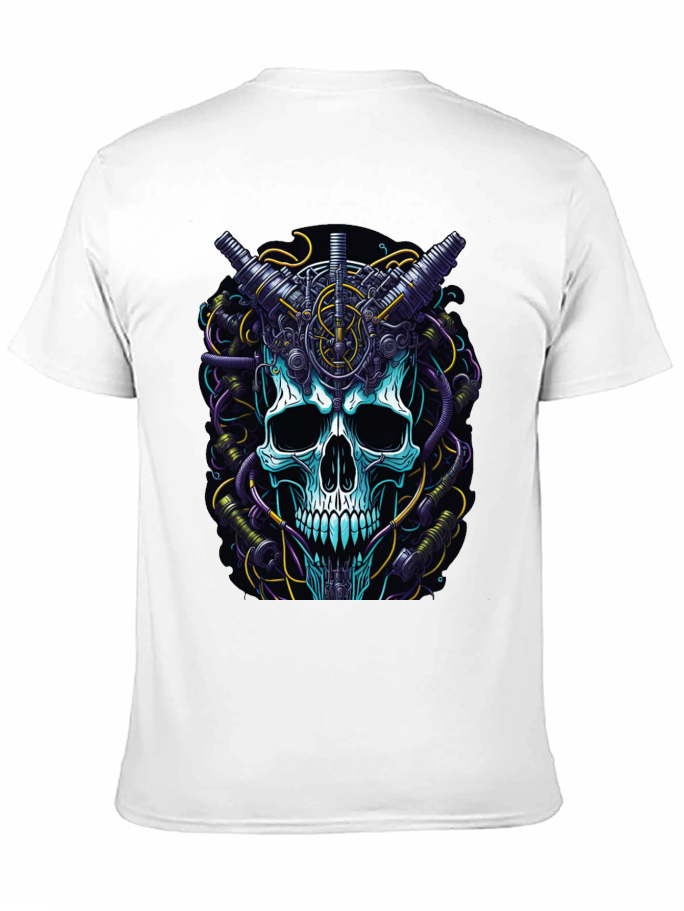 Steampunk Skull Graphic T-Shirt - Mens Black Tee