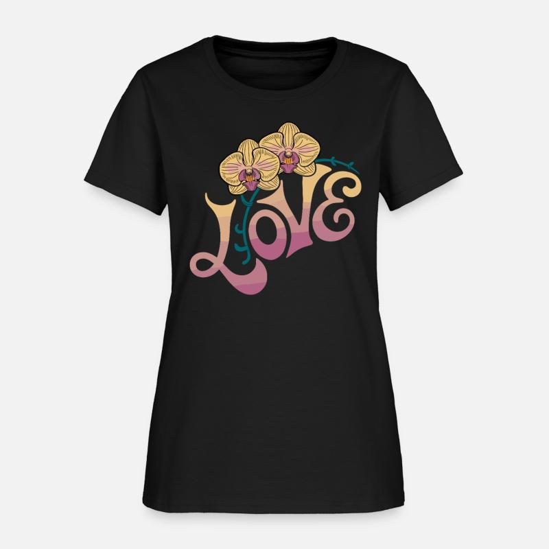 Love Orchids Floral Typography Art with Elegant