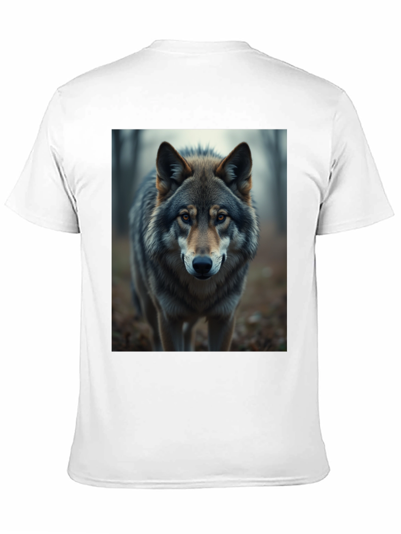 Wolf Graphic Print Black T-Shirt