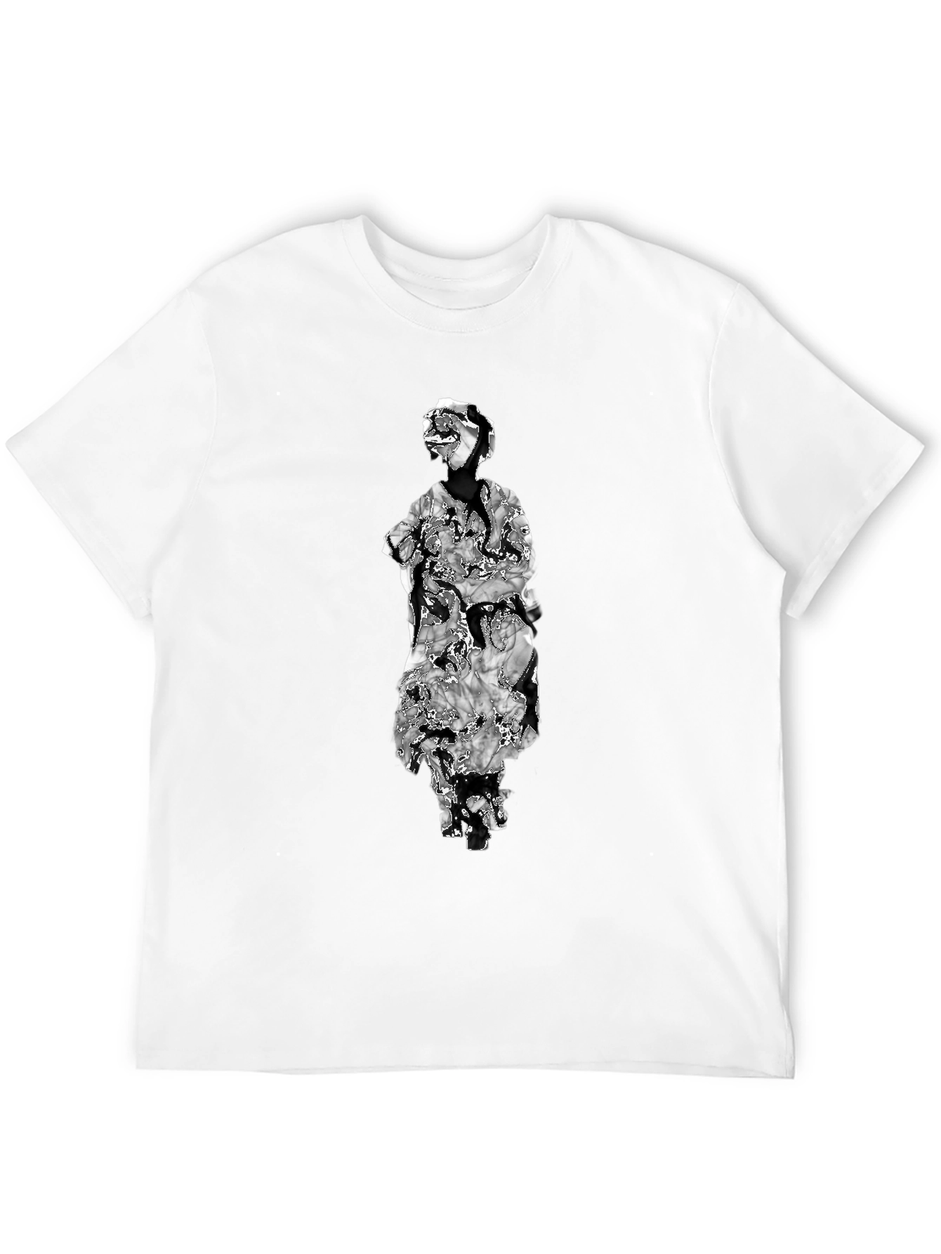 Abstract Figure Graphic Black Tee