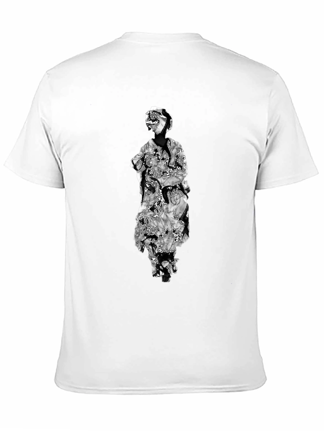 Abstract Figure Graphic Black Tee