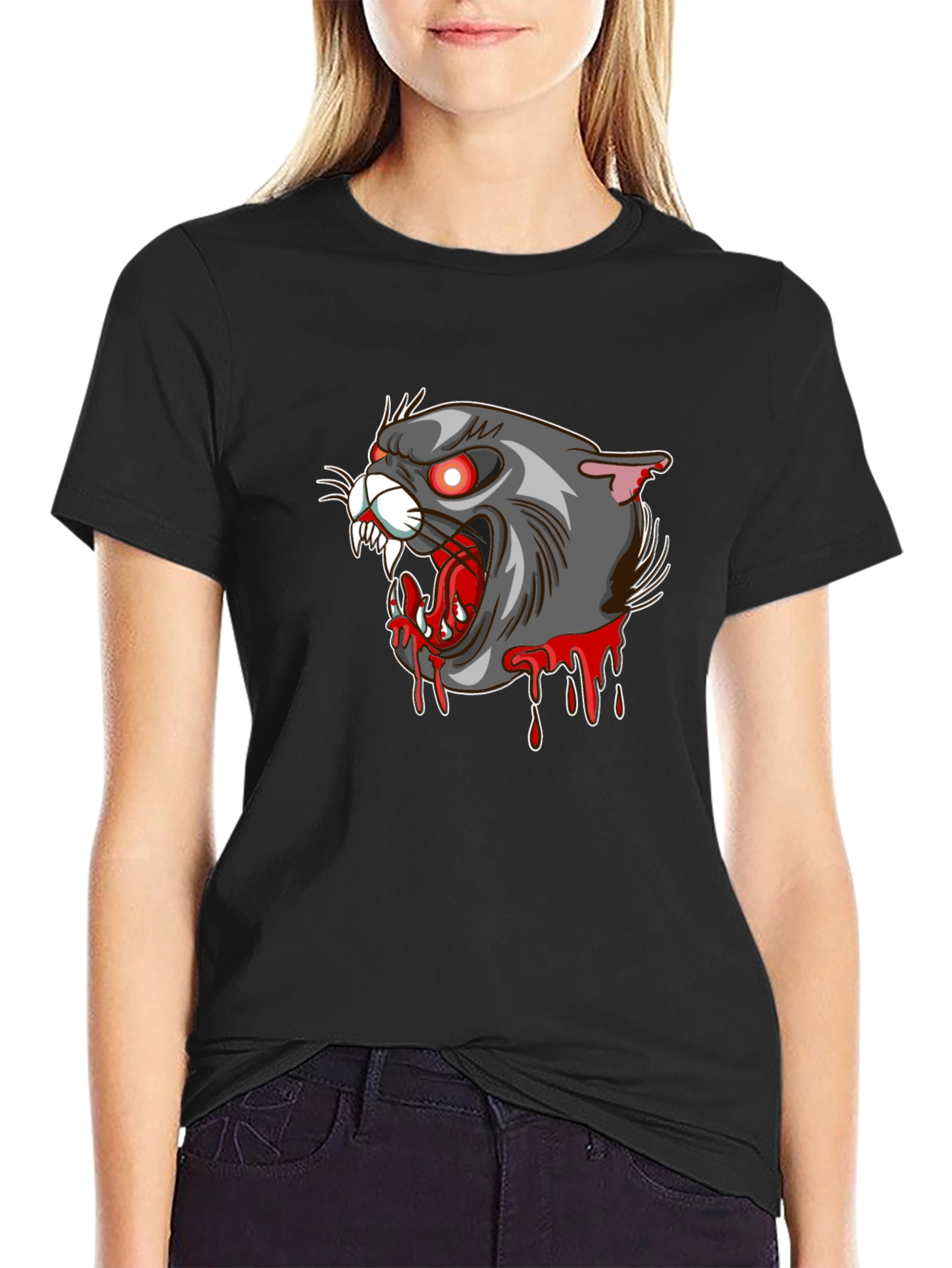 Black Cat Graphic T-Shirt