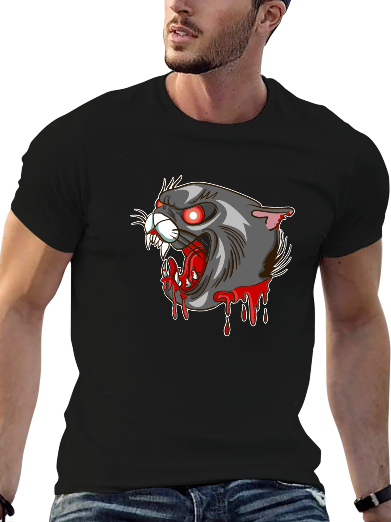 Black Cat Graphic T-Shirt