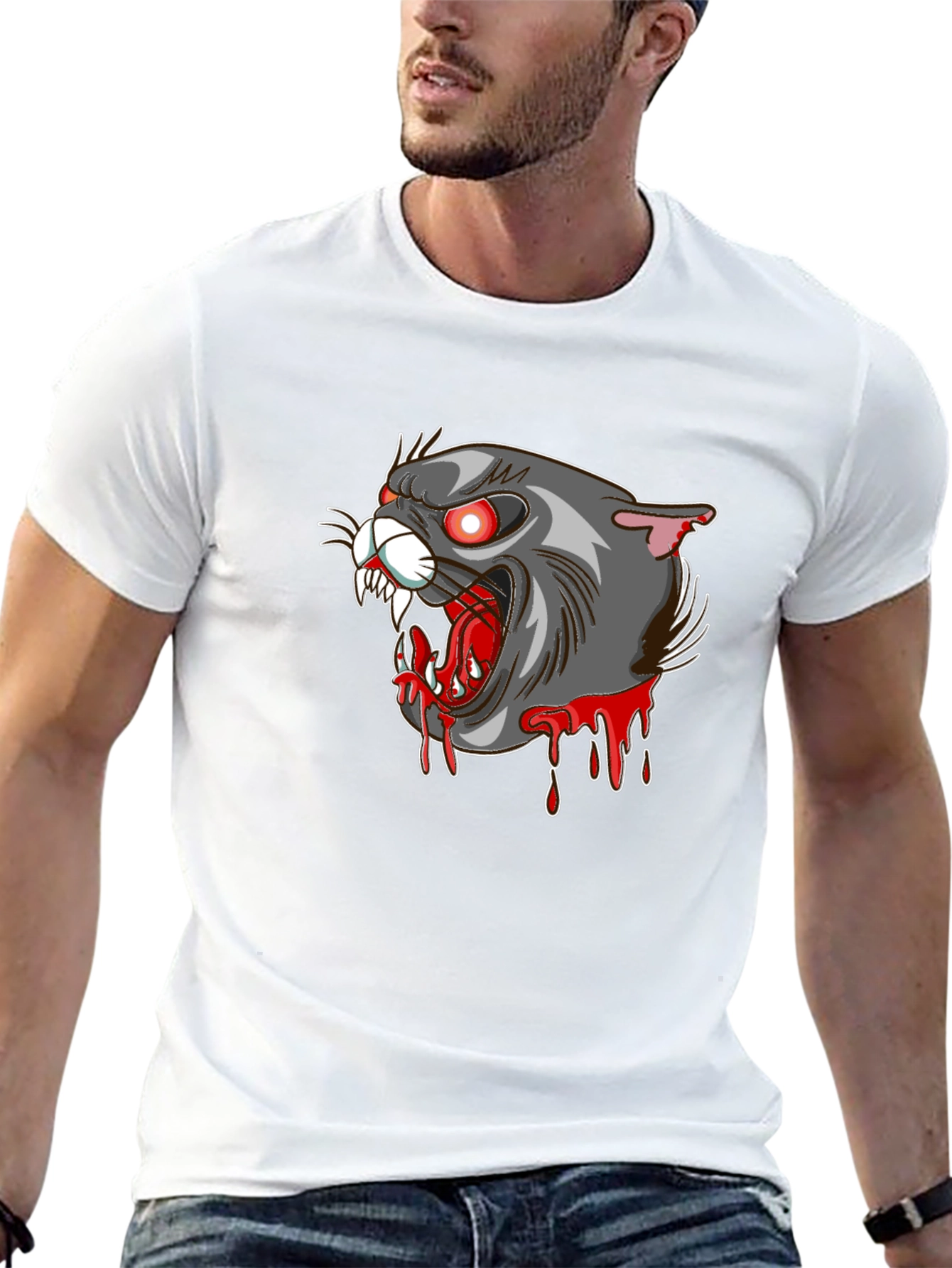 Black Cat Graphic T-Shirt