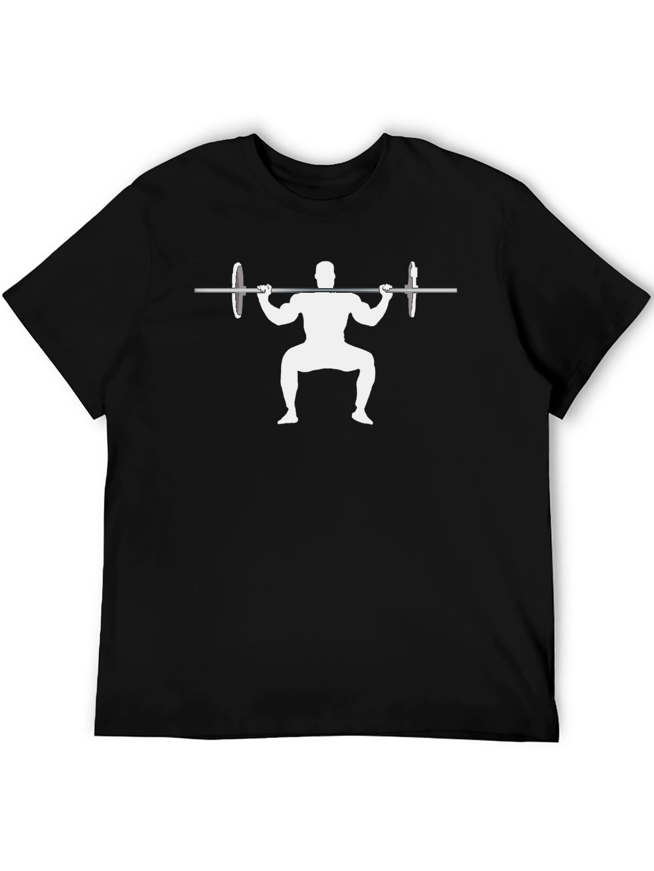Weightlifting Squat Graphic T-Shirt - Black
