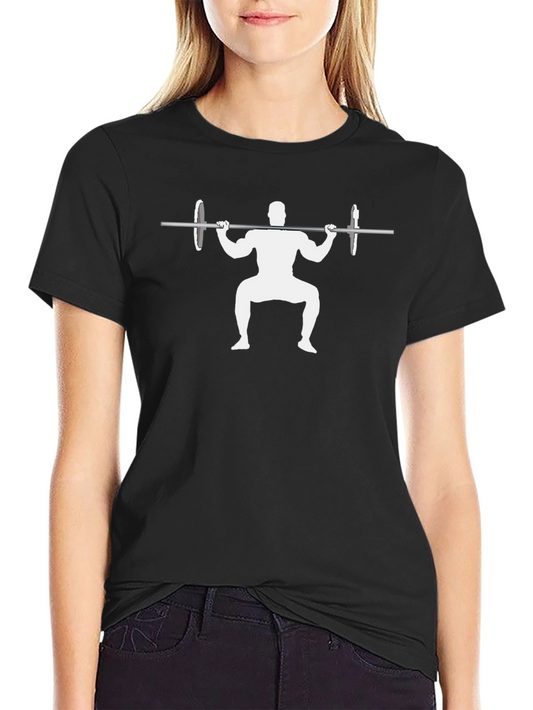 Weightlifting Squat Graphic T-Shirt - Black