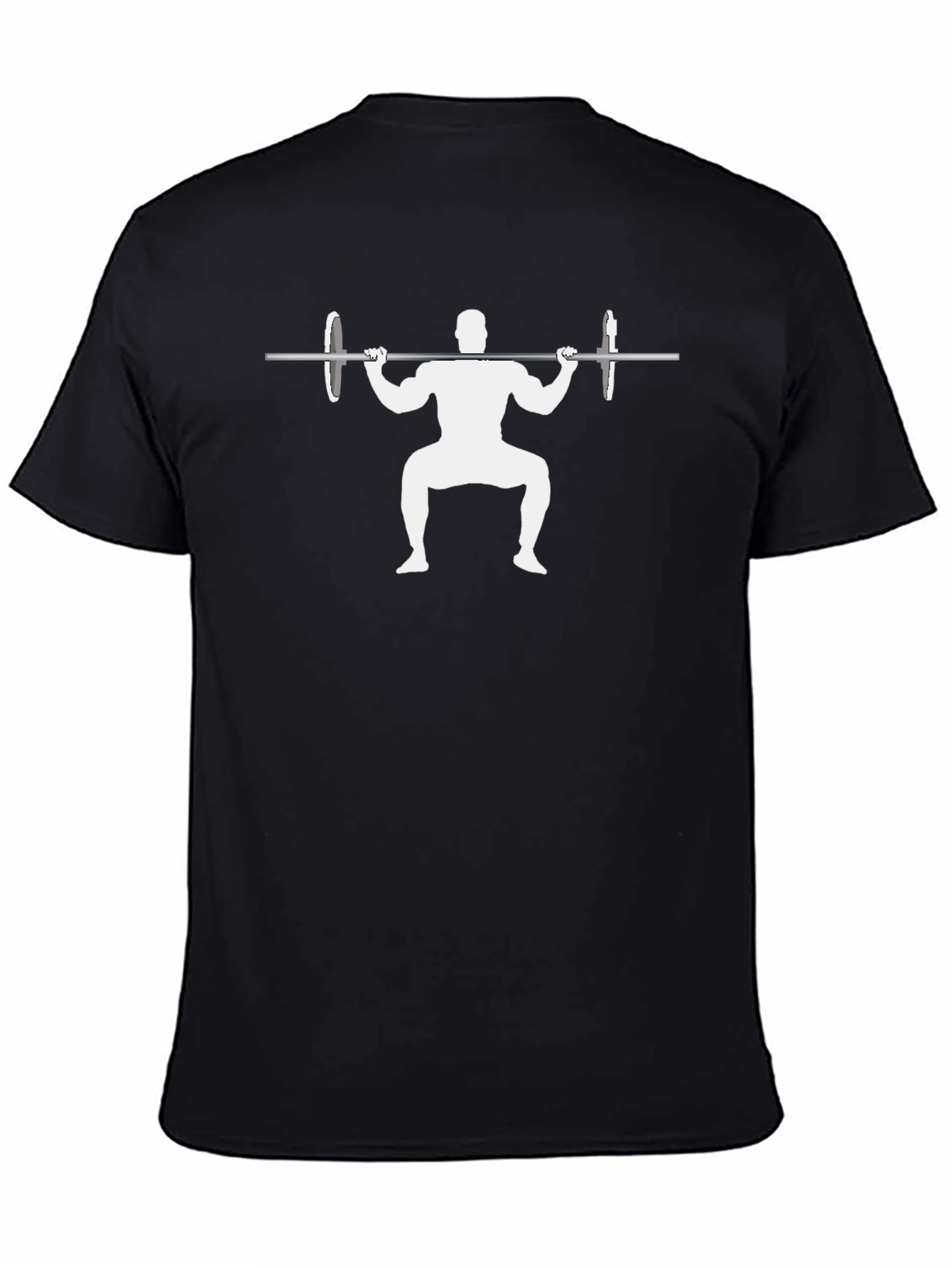 Weightlifting Squat Graphic T-Shirt - Black