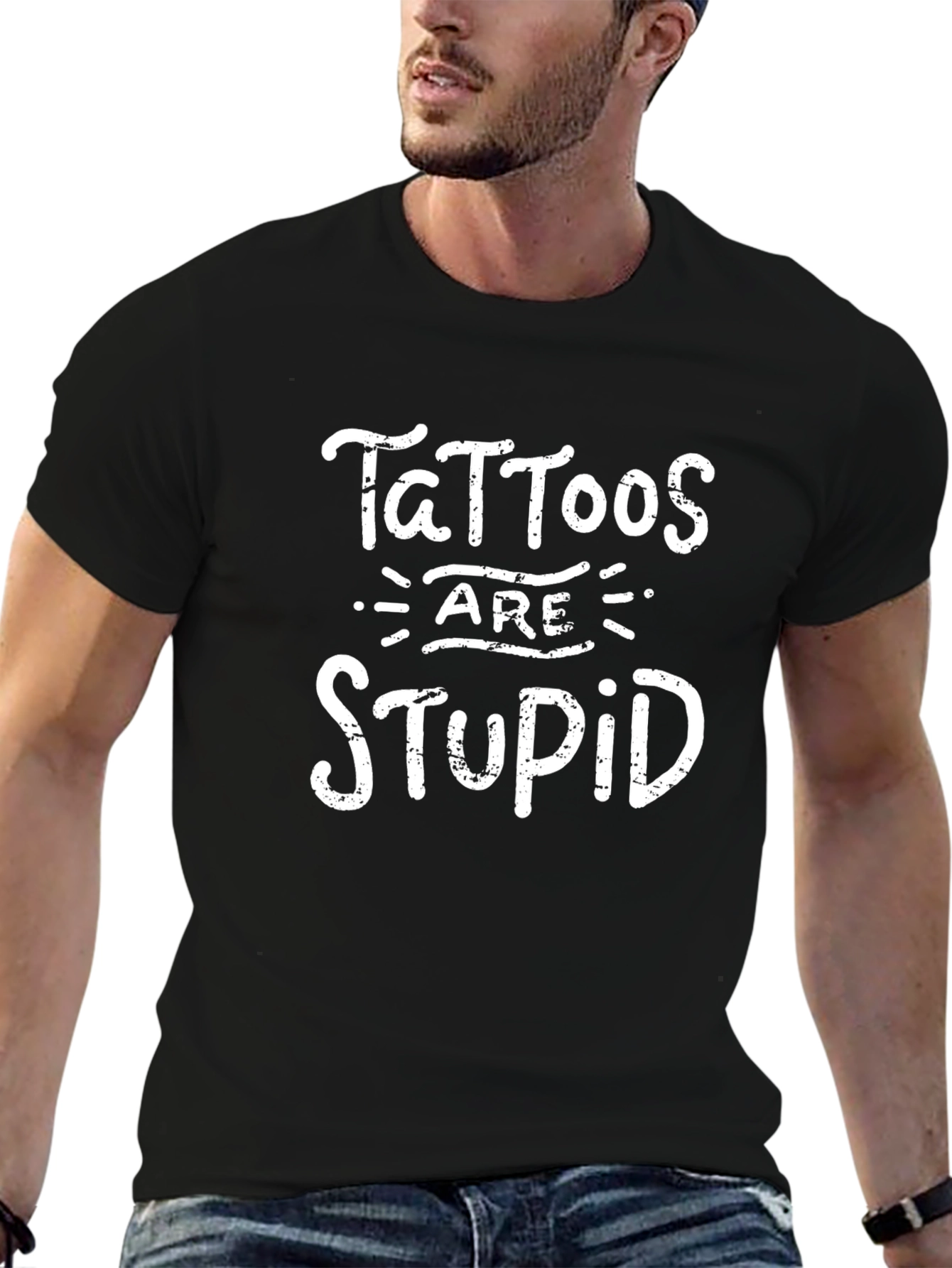 Tattoos are Stupid Funny Graphic Tee