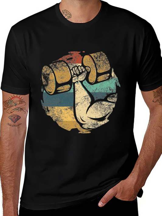 Vintage Gym T-Shirt - Retro Weightlifting Design