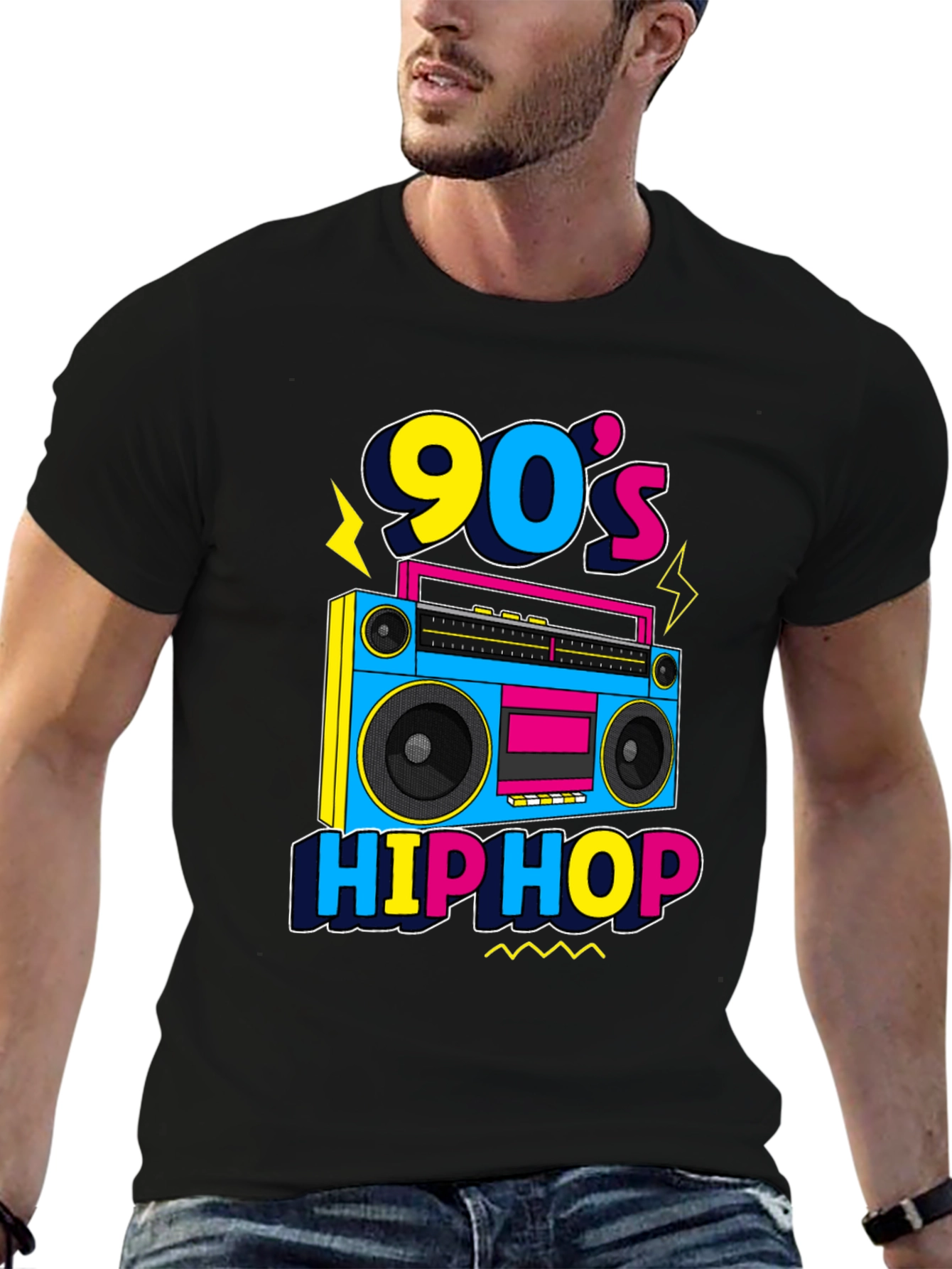 90s Hip Hop Retro Boombox T-Shirt