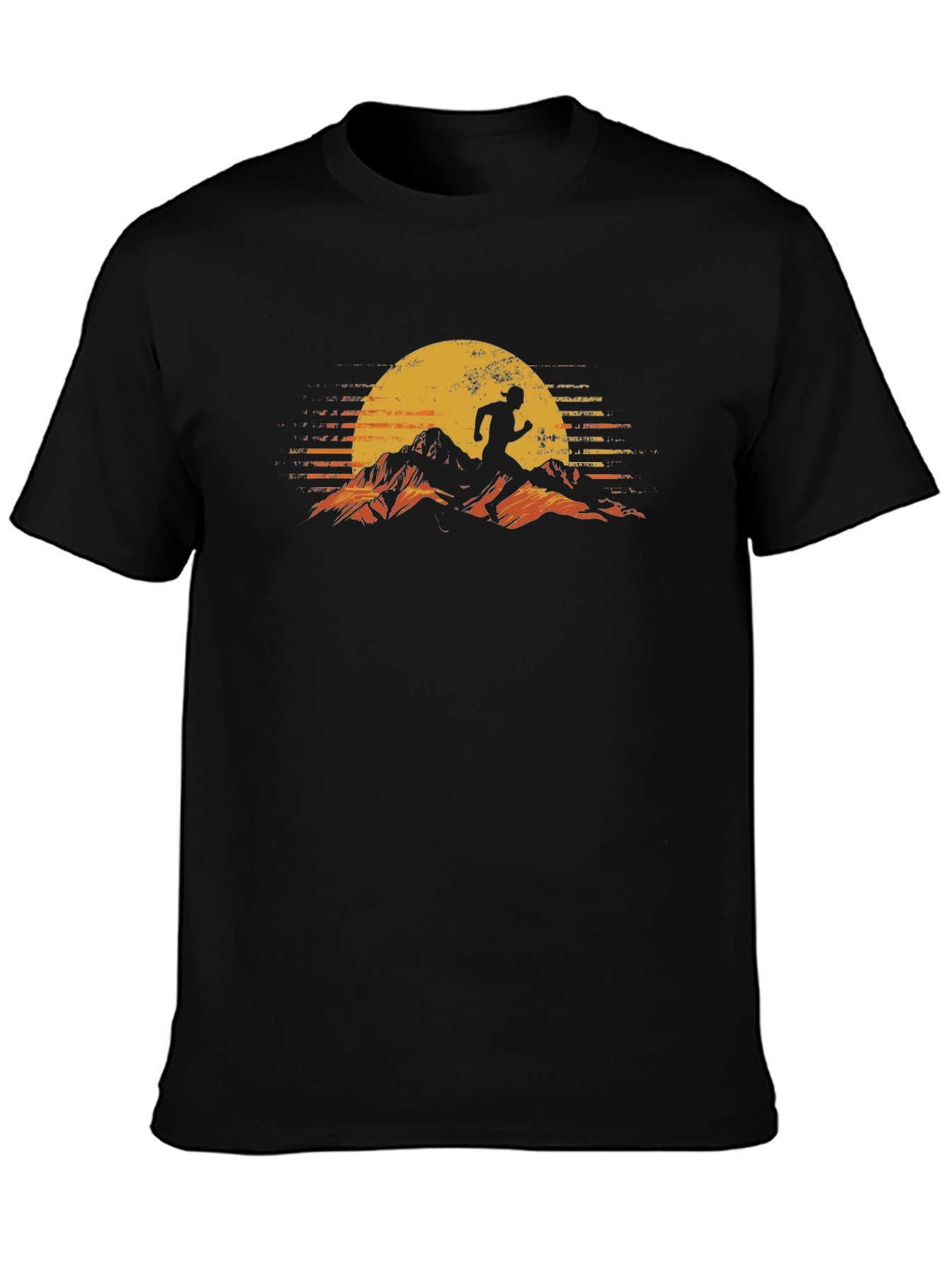 Sunrise Runner Graphic Tee - Mens Black T-Shirt
