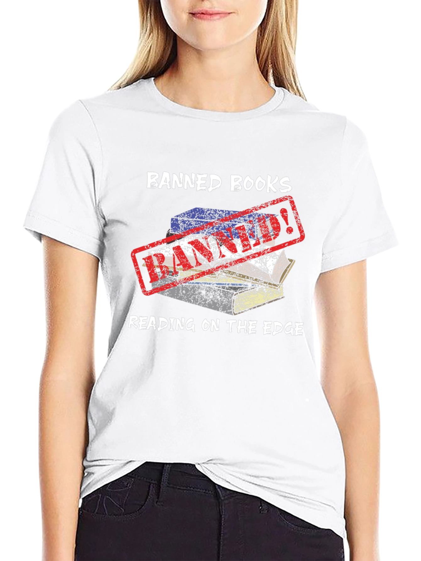 Banned Books T-Shirt - Reading on the Edge Tee