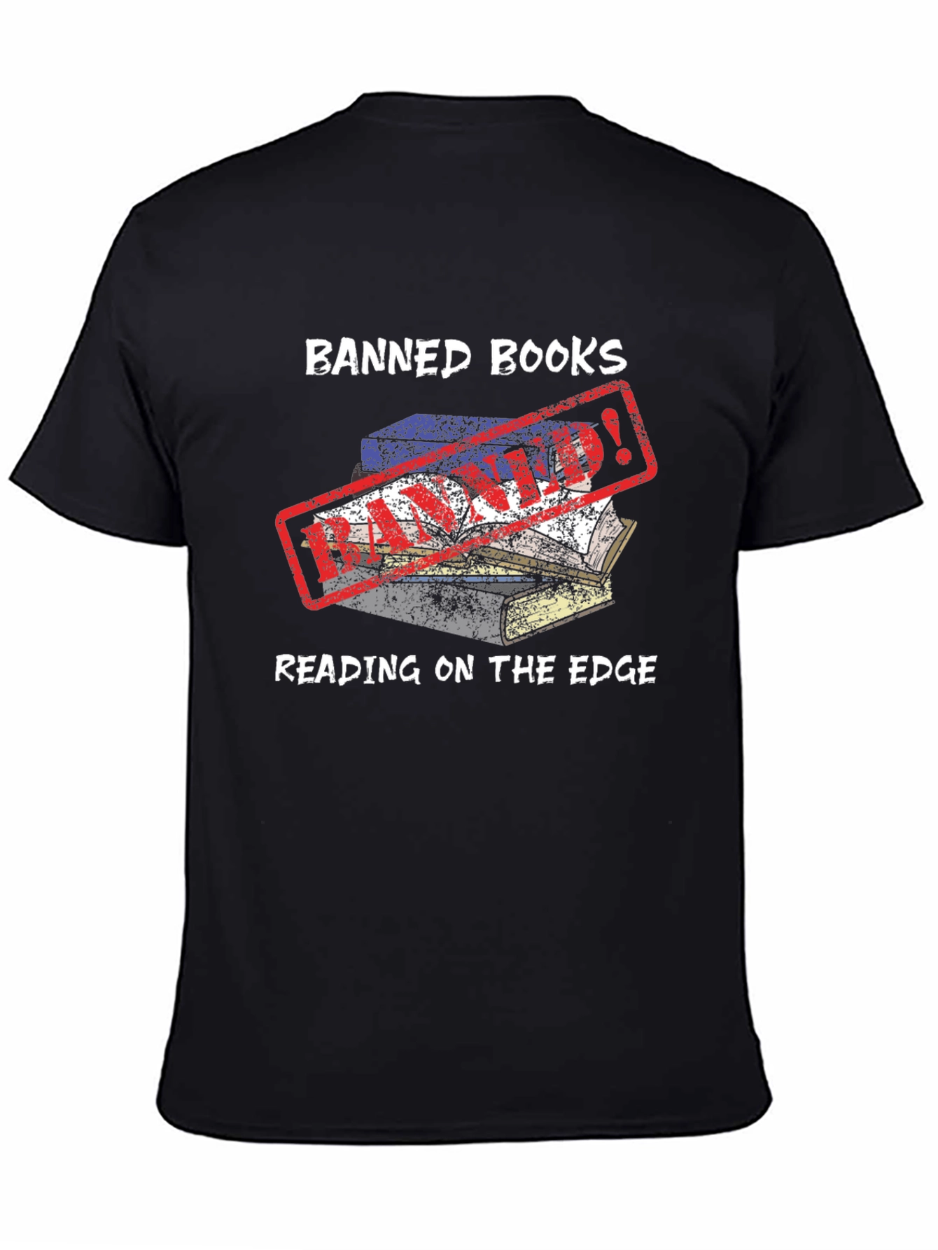 Banned Books T-Shirt - Reading on the Edge Tee