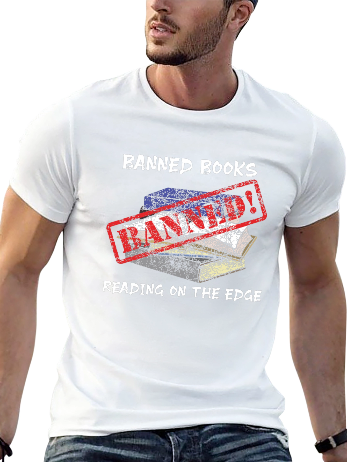 Banned Books T-Shirt - Reading on the Edge Tee