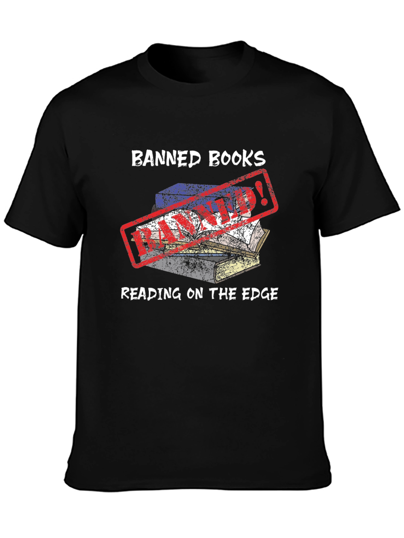 Banned Books T-Shirt - Reading on the Edge Tee