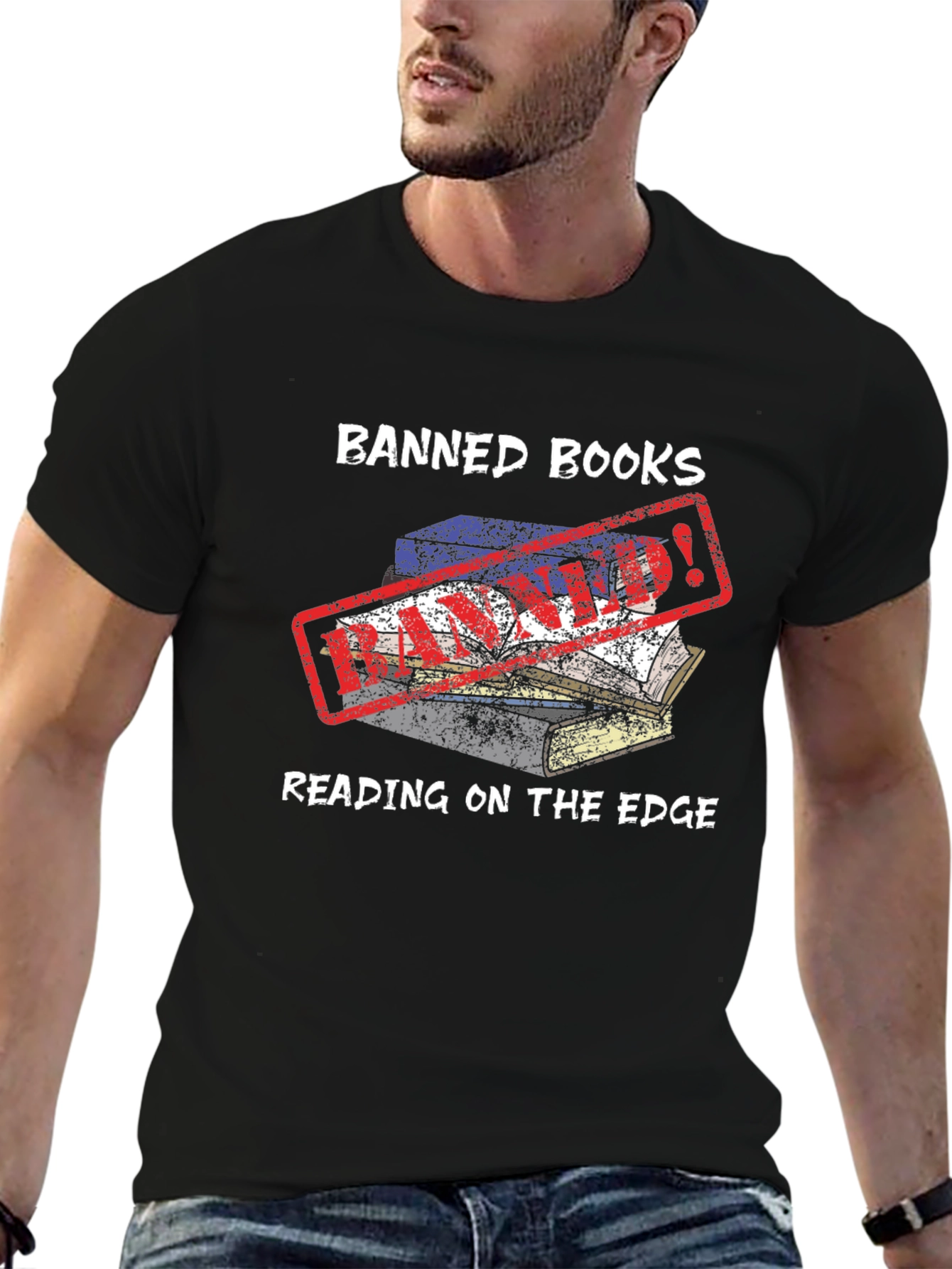 Banned Books T-Shirt - Reading on the Edge Tee