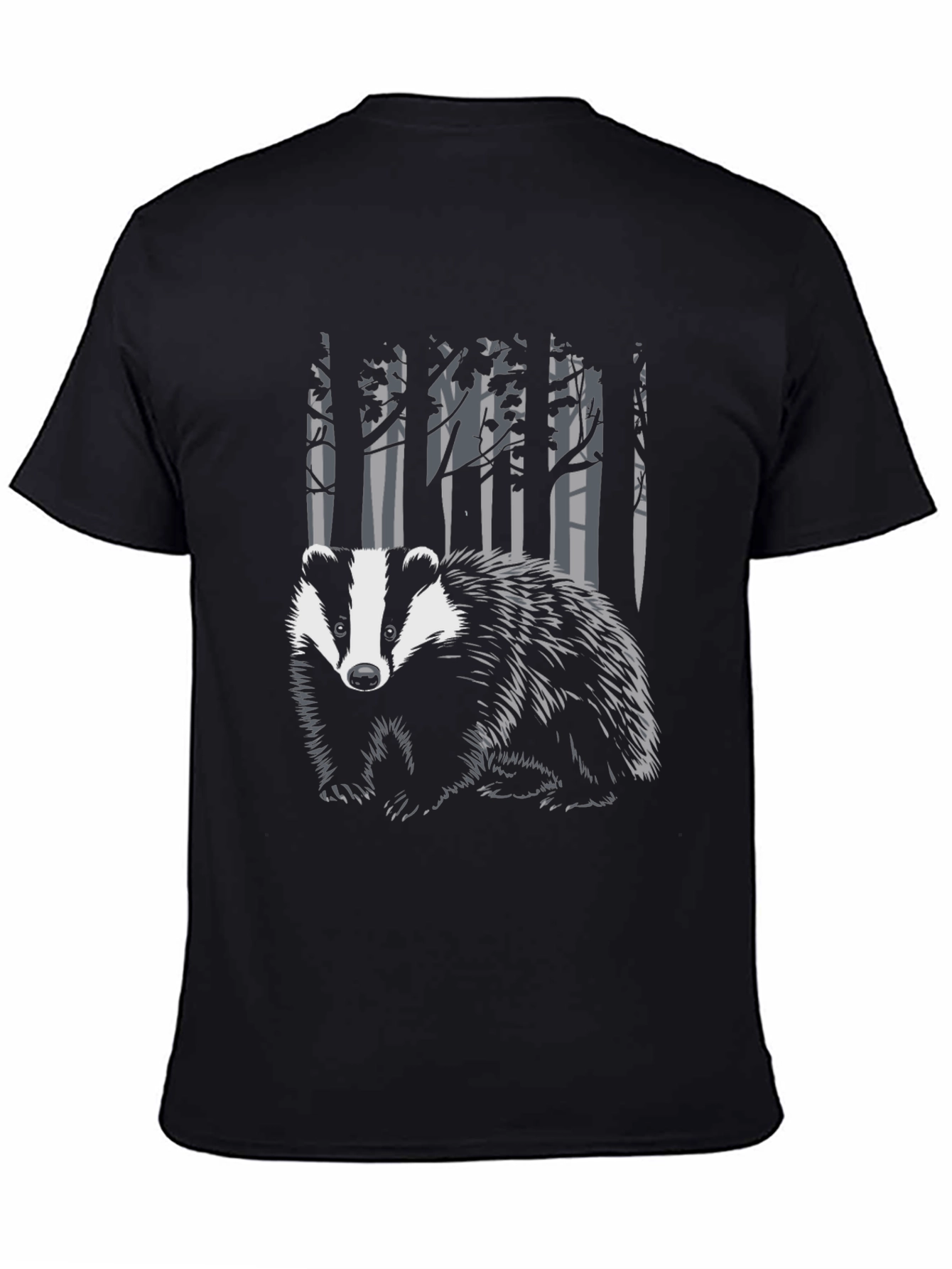 Badger in the Woods Graphic Tee - Black