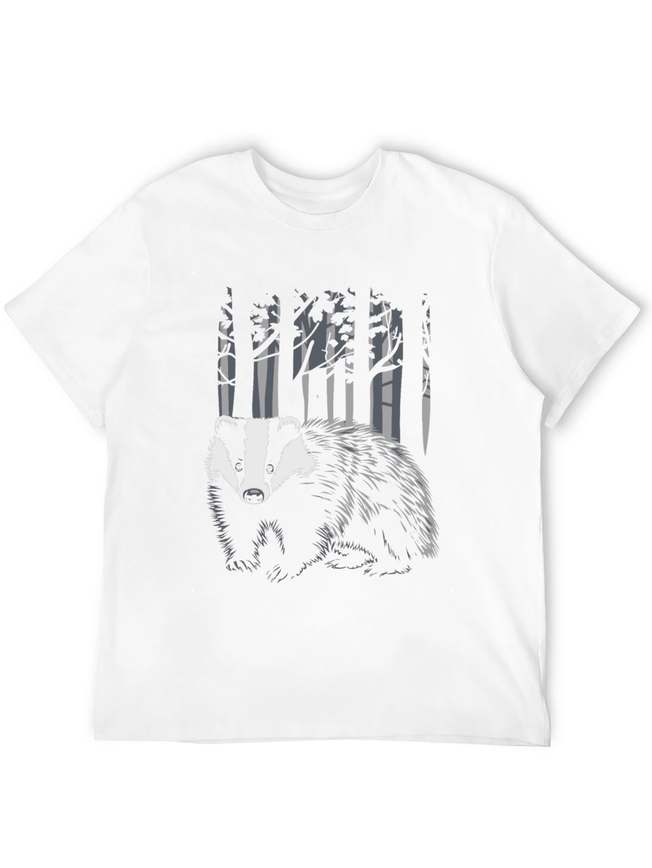 Badger in the Woods Graphic Tee - Black