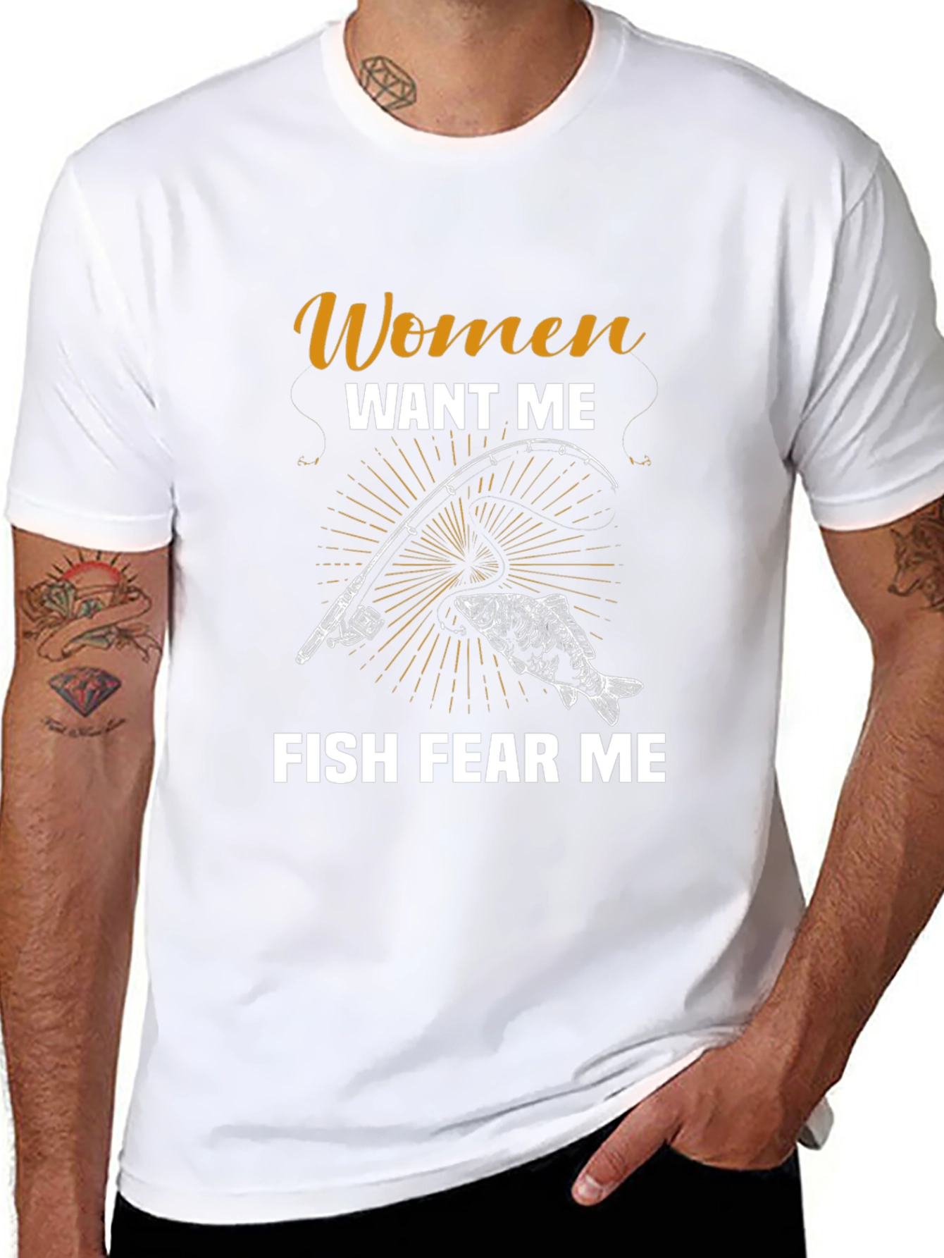 Women Want Me Fish Fear Me T-Shirt