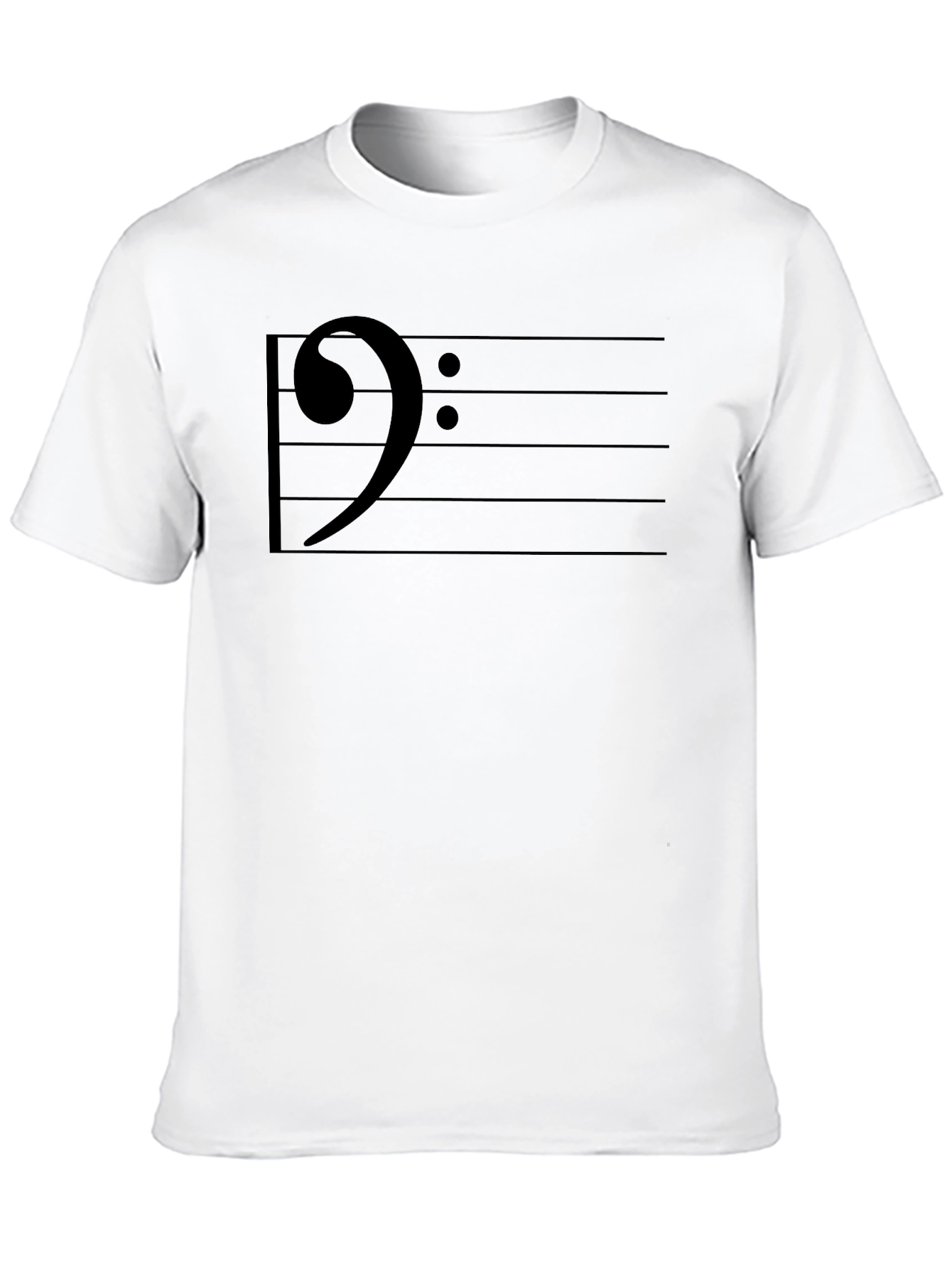 Bass Clef Music T-Shirt - Musical Note Graphic Tee