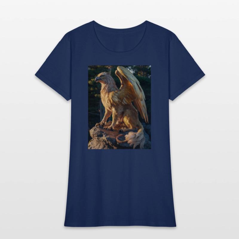 Majestic Griffin Statue at Sunset