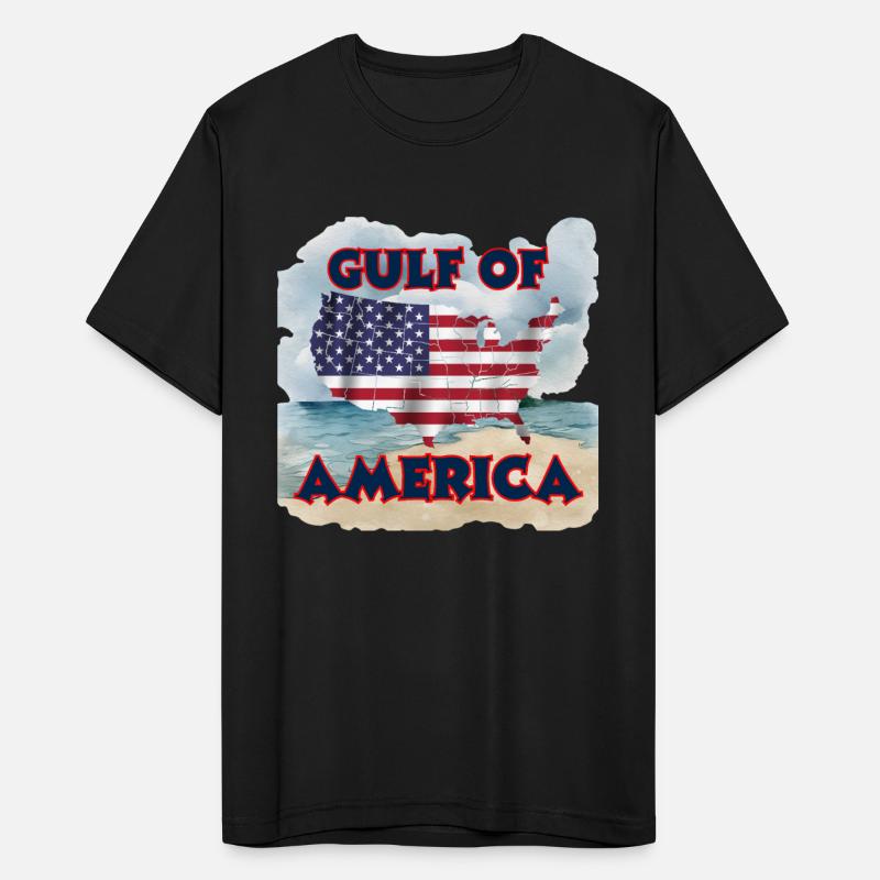 Map of American Flag Overlaying Waves