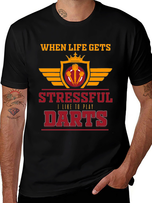 Stressful Darts Black T-Shirt