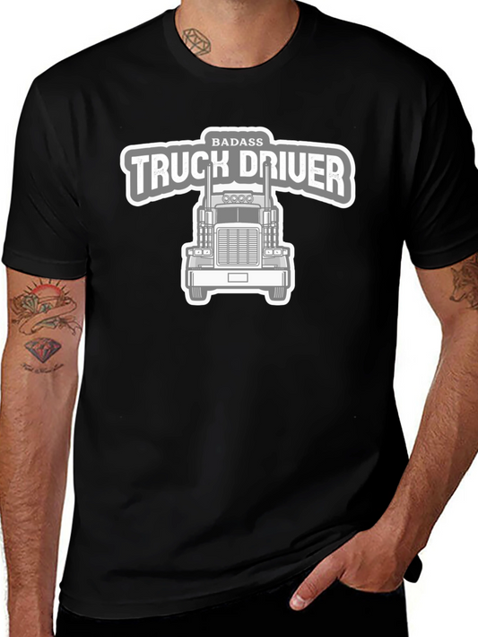 Badass Truck Driver Graphic Tee - Black