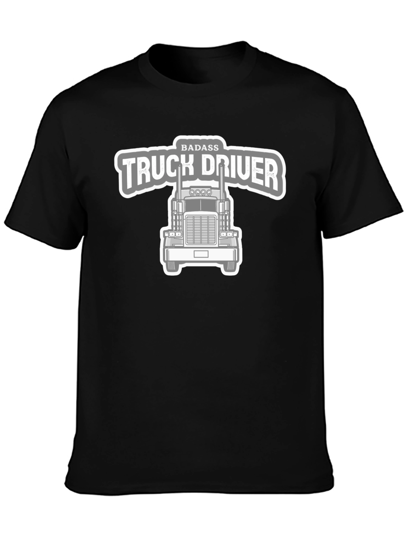 Badass Truck Driver Graphic Tee - Black